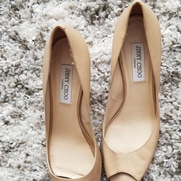 jimmy choo karlotta peep toe heels